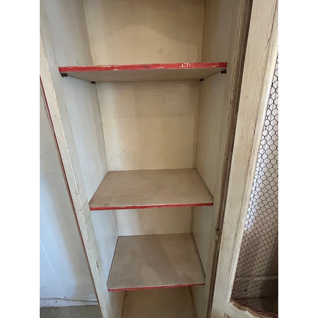 Cream 1920s Painted French Country Etagere Cabinet Vitrine For Sale - Image 8 of 11