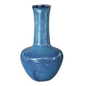 Chinese Blue Glazed Vase, Qing Dynasty Style