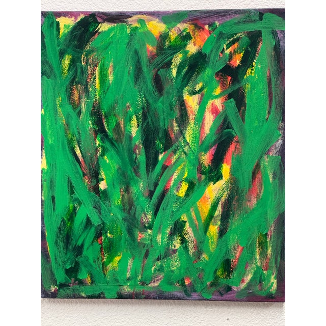 Design Plus Gallery presents a Circa 2025 Abstract Acrylic on Canvas Painting by artist John Fooks. Expressive layered...