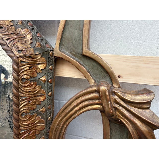 19th Century Italian Baroque Style Giltwood Mirror For Sale In Houston - Image 6 of 18