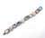 Chanel Chanel Vintage Rare Rustic Silver Gem Stone Pearl CC Bracelet For Sale - Image 4 of 5