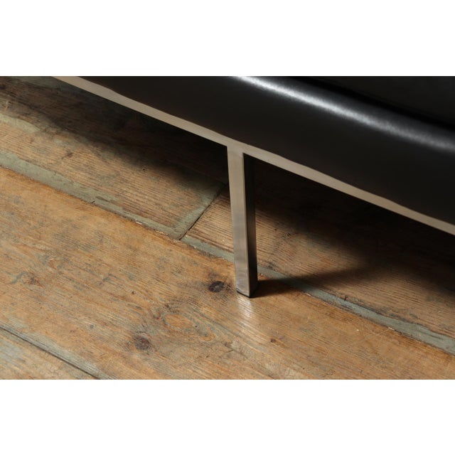 Mid-Century Modern Black Leather Sofa, 1970 For Sale - Image 14 of 16