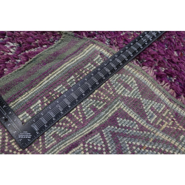 Late 20th Century Vintage Purple Beni M'Guild Moroccan Rug - 06'08 X 08'08 For Sale - Image 5 of 9