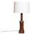 Mid-20th Century Classical Wood and Bronze Table Lamp, Italy For Sale