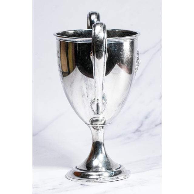 1910s Amazing Large Heavy Antique Gorham Sterling Silver Rowing Sports Trophy For Sale - Image 5 of 11