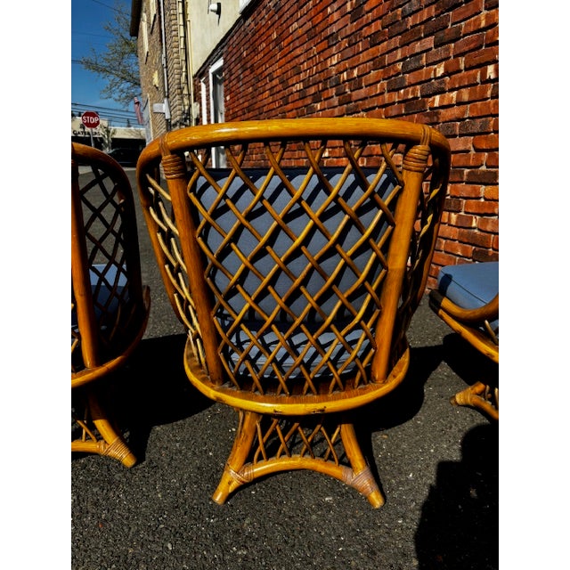 Mid-Century Modern 1980s Set of 4 Bentwood Game Chairs For Sale - Image 3 of 12