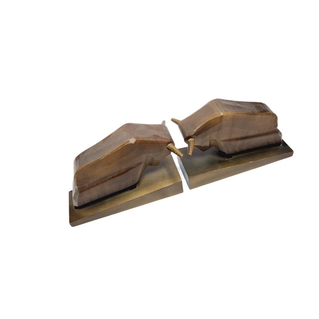 Brown Vintage Figurative Wooden Bookends, 1950s, Set of 2 For Sale - Image 8 of 13