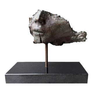 “Sara Frammento” Contemporary Abstract Sculpture, Bronze, on Granite, by Gerald Siciliano For Sale