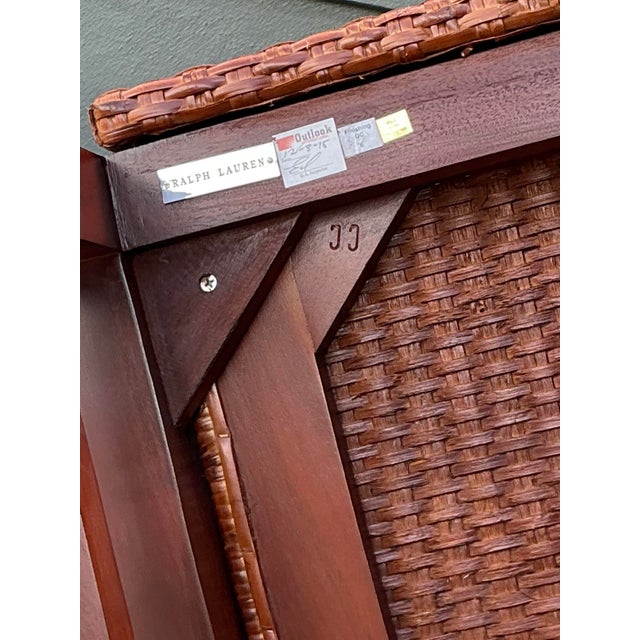 Wood Vintage Ralph Lauren Mahogany Barrel Back Dining Chairs - Set of 2 For Sale - Image 7 of 12