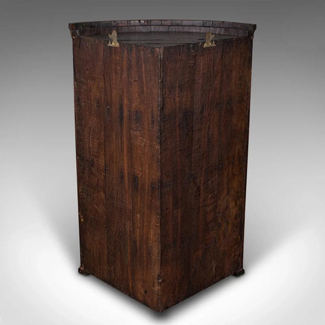 Brown 1780's Antique Bow Front Corner Cabinet For Sale - Image 8 of 9