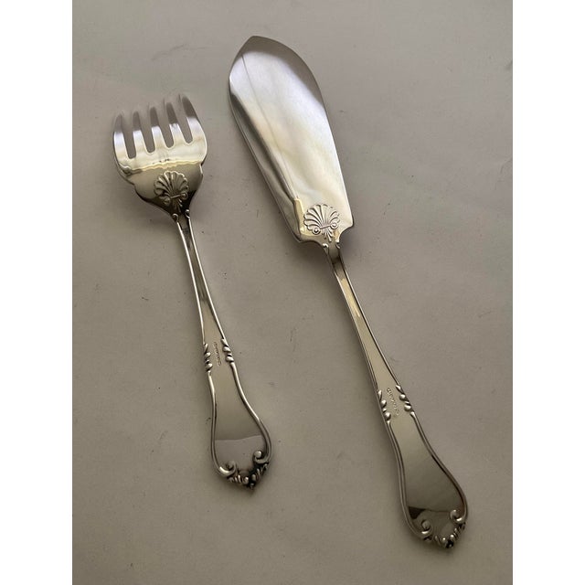 1980s New 1980s Silver 26 Pieces Fish Set Chesterfield. For Sale - Image 5 of 18