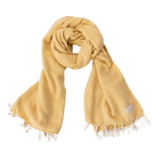 Cotton Diamond Scarf - Yellow For Sale