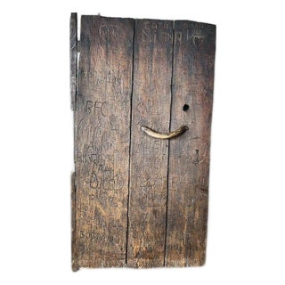 Late 18th Century Welsh Mountain Cottage Grafitti Door For Sale