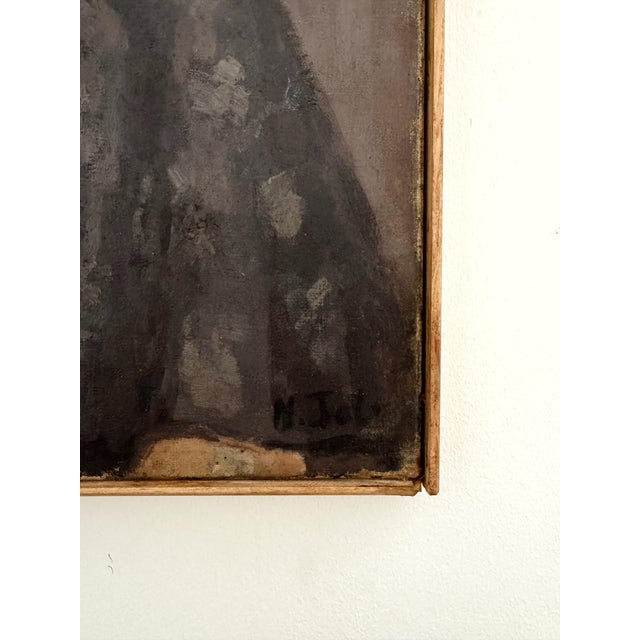 1930s Portrait of a Woman. Oil on Canvas. Signed For Sale - Image 9 of 12