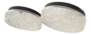Pierre Guariche Style Holophane Flush Mount France 1960 Mid-Century Modern, Pair