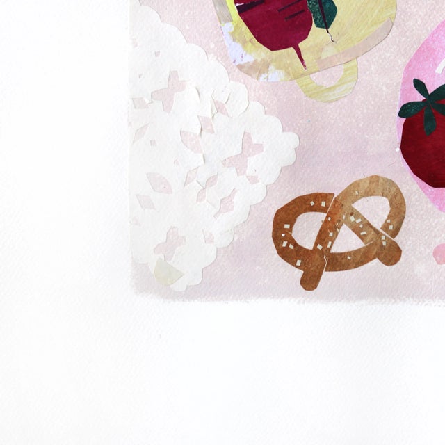 Cherry and Beetroot - Playful Food Still Life Collage Original Artwork by Maria C Bernhardsson For Sale - Image 4 of 7