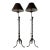 Vintage Hand-Forged Iron French Gothic & Spanish Revival Adjustable Tripod Floor Lamps – A Pair For Sale