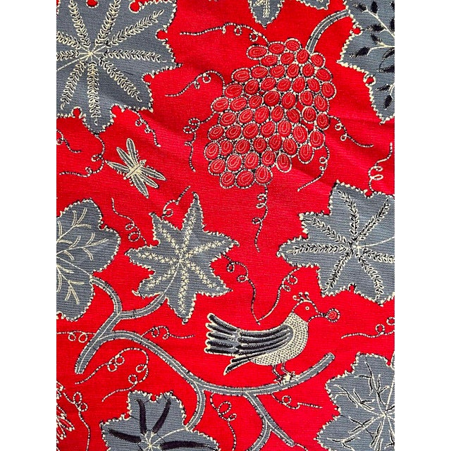 "Les Oiseaux Enchantes" by China Seas/ Quadrille Fabrics Remnant, 3.89 Yards For Sale - Image 11 of 13