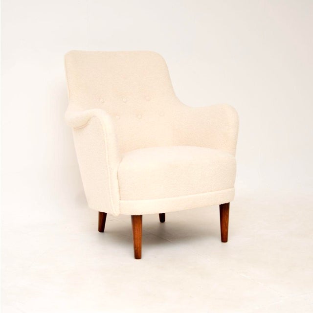 Vintage Swedish Samsas Armchair attributed to Carl Malmsten, 1960s For Sale - Image 9 of 9