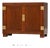 1970s Solid Mahogany and Brass Chest Credenza For Sale