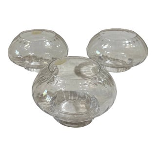 1970s Lenox Round Crystal Glasses- Set of 3 For Sale