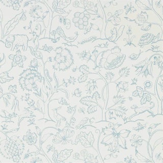 Morris & Co Middlemore Wallpaper in Cornflower Chalk For Sale