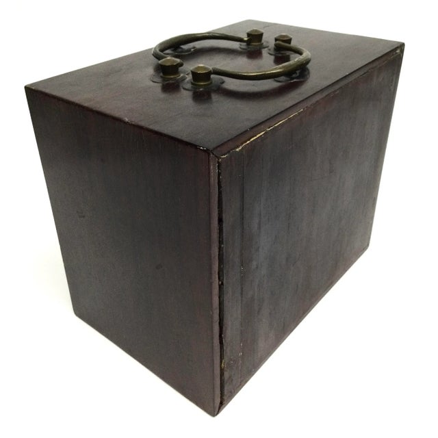 Antique Asian Rosewood Brass Locking Moneybox For Sale In Portland, ME - Image 6 of 8