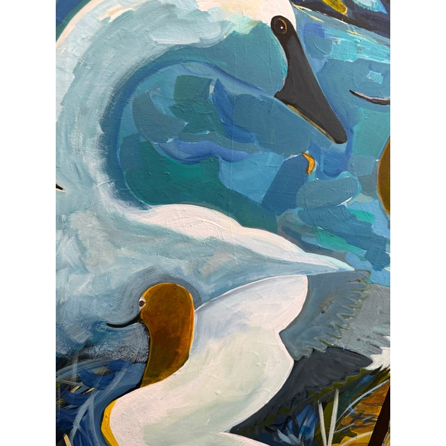 “Nosey Neighbors” a Swan Painting by LWren Walraven For Sale - Image 9 of 18