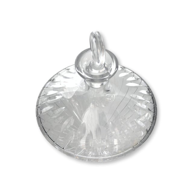 Mid 20th Century Mid 20th Century Crystal Tilted "Spinning" Top Decanter For Sale - Image 5 of 7