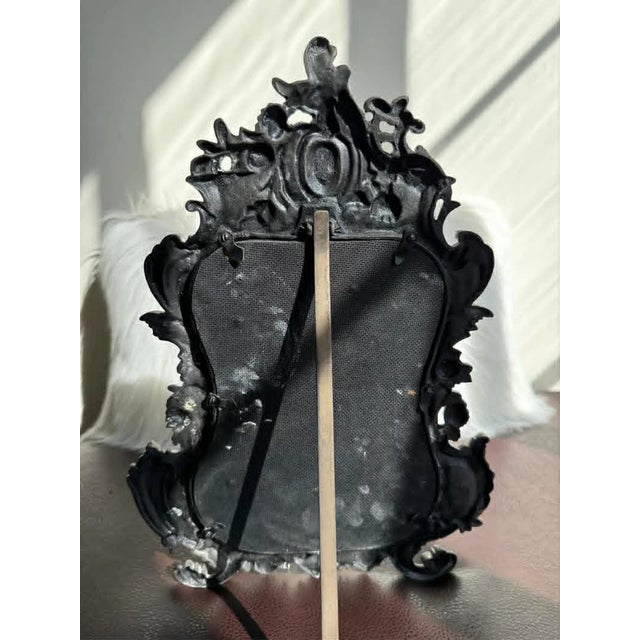 Antique Bronze Rococo Style French Big Table and Makeup Mirror From the 19th or Early 20th Century For Sale In Los Angeles - Image 6 of 10