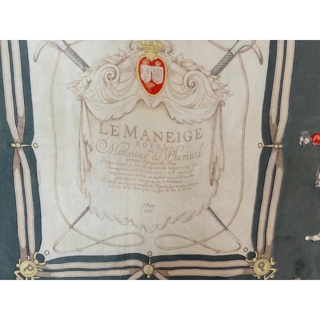 The Maneige Royal by Antoine de Pluvinel Silk Scarf For Sale In Palm Springs - Image 6 of 12