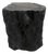 Black Organic Modern Vintage Lychee Stump Stool / Side Table For Sale