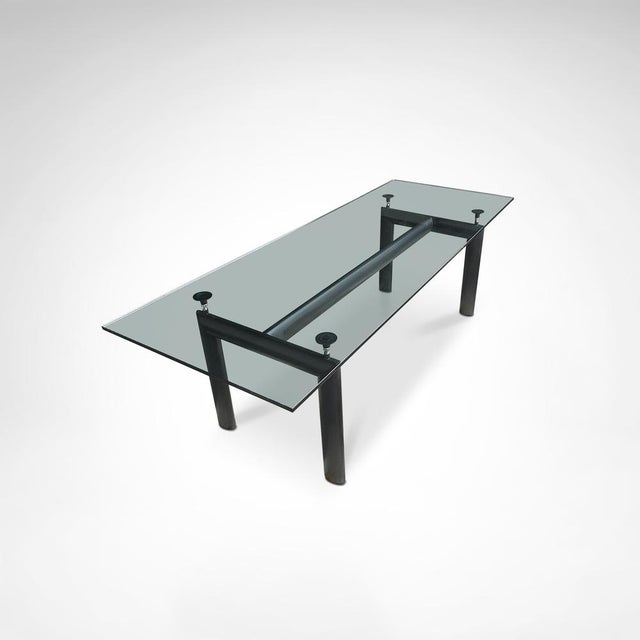 LC6 Glass and Metal Dining Table by Le Corbusier for Cassina, 1990s For Sale - Image 6 of 13