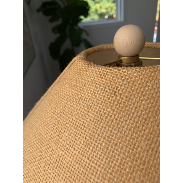 1980s Vintage Casual Lamps of California Tribal Bird Abstract White Plaster Lamps- a Pair For Sale In Seattle - Image 6 of 13