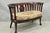 Antique Victorian/American Empire Carved Mahogany Paw Foot Barrel Back Settee Loveseat Sofa. Circa Late 19th Century....