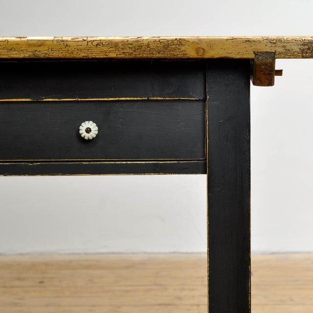 Pine Kitchen Prep Table, 1920 For Sale - Image 6 of 16