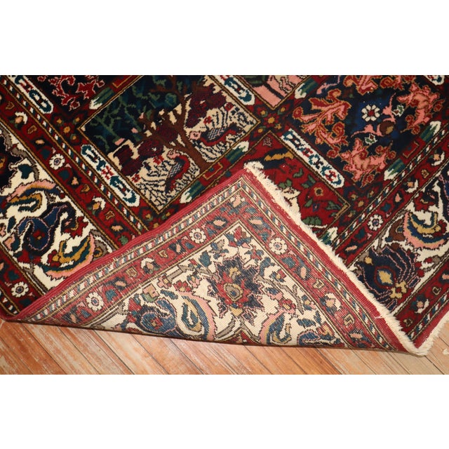 Textile Vintage Zabihi Collection Persian Bakhtiari Square Rug - 6'6" x 6'11" For Sale - Image 7 of 9