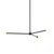 Globe Chandelier 3, Black, 38.5in H, 3 Inch Glass Globes, by Research.Lighting, Modern, Minimal Hanging Light For Sale - Image 4 of 8