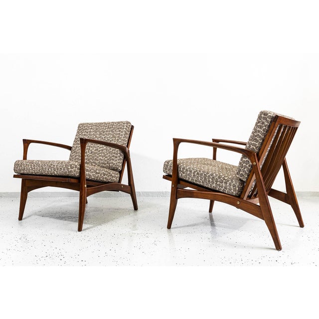 Wood Mid-Century Modern Danish Lounge Chairs, 1960s, Set of 2 For Sale - Image 7 of 18