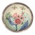 Vintage Chinese Tobacco Leaf Style Porcelain & Pewter-Tone Bowl For Sale