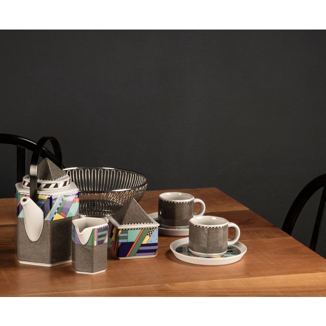 Black Scenario Metropol Tea and Coffee Cup with Saucer from Rosenthal, 1990, Set of 2 For Sale - Image 8 of 9