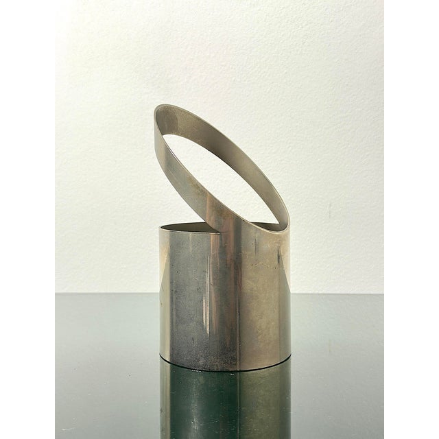 Silver Modernist Vase or Pen Holder by Paolo Gatti, Italy, 1970s For Sale - Image 8 of 8