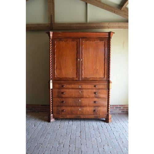 Biedermeier Mahogany Wooden Cabinet For Sale - Image 14 of 14