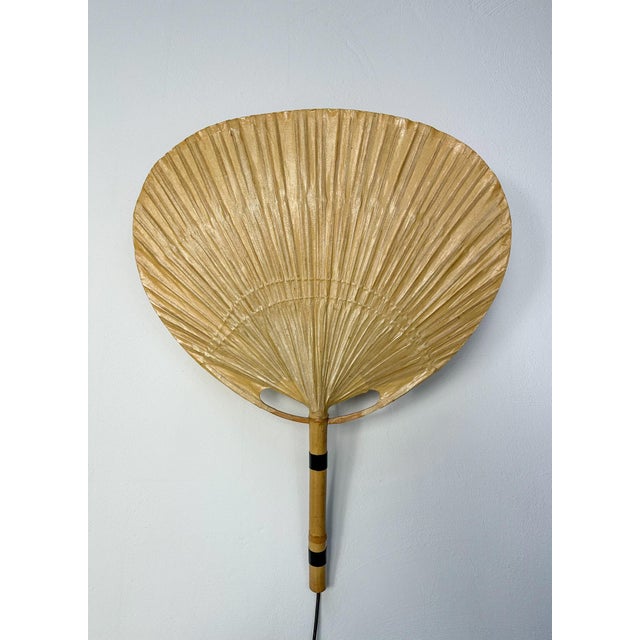 Vintage Uchiwa III Wall Lamp in Bamboo by Ingo Maurer for M-Design, Germany, 1970s For Sale - Image 10 of 10