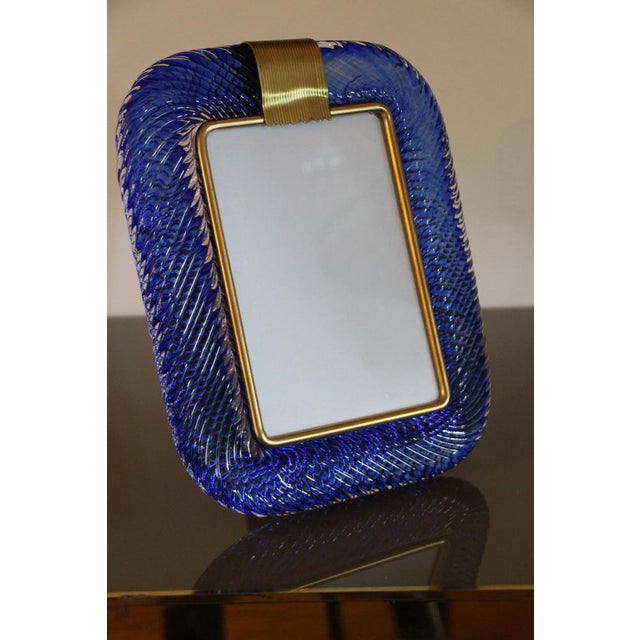 Sapphire Blue Murano Glass Frame, 2000s For Sale - Image 15 of 17