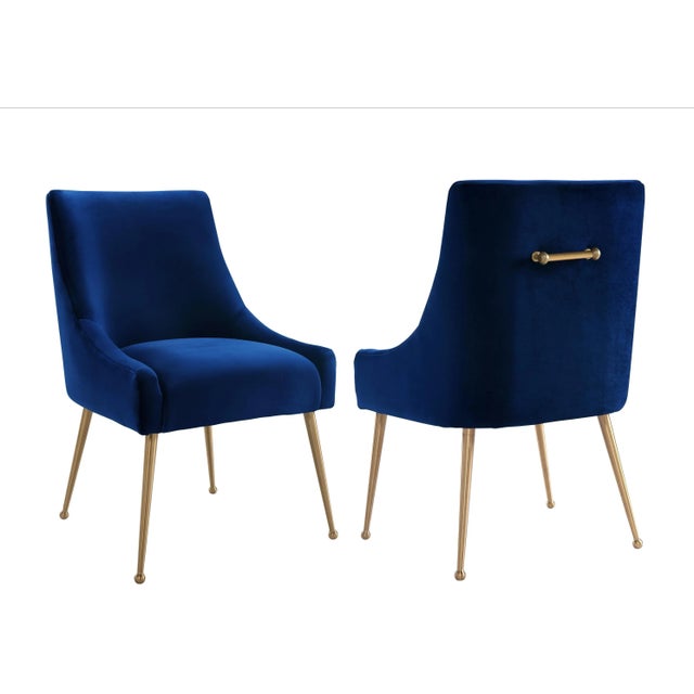 Sit pretty in this sumptuous yet durable velvet chair. The Beatrix dazzles as a dining chair or as an accent piece....
