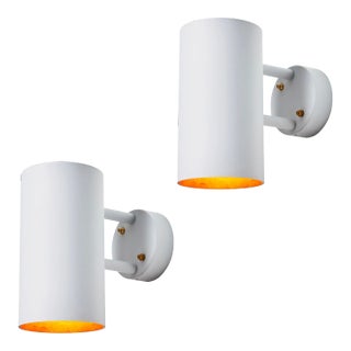 Hans-Agne Jakobsson C627/110 'Rulle' Outdoor Sconces in White - a Pair For Sale