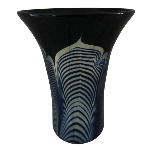 1980s Correa Studios Iridescent Flared Vase For Sale