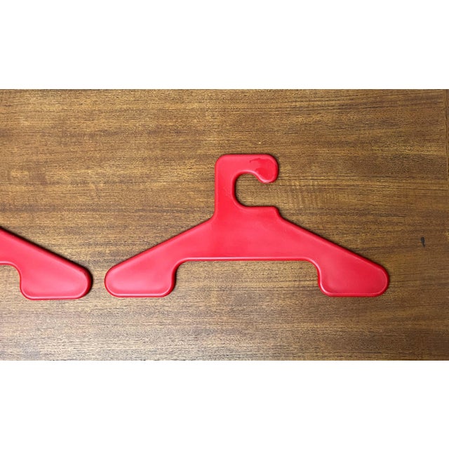 Plastic Mid-Century Modern German Red Space Age Coat Hanger, 1960s, Set of 3 For Sale - Image 7 of 18