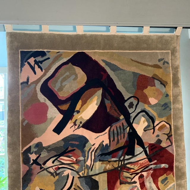 Silk Wall Rug after Painting by Kadinsky For Sale - Image 15 of 18